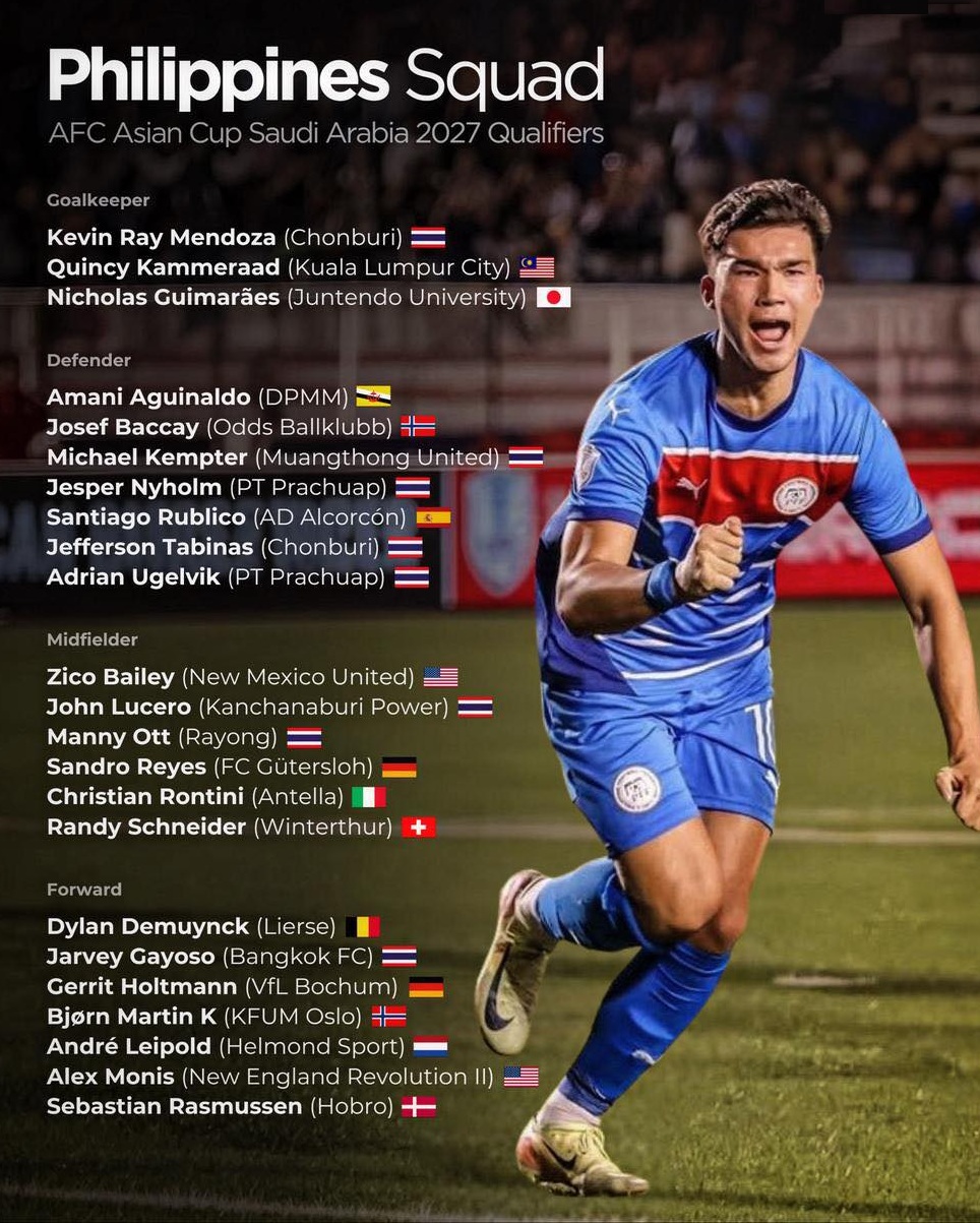 Philippines triệu tập đội hình với toàn bộ cầu thủ thi đấu ở nước ngoài 1